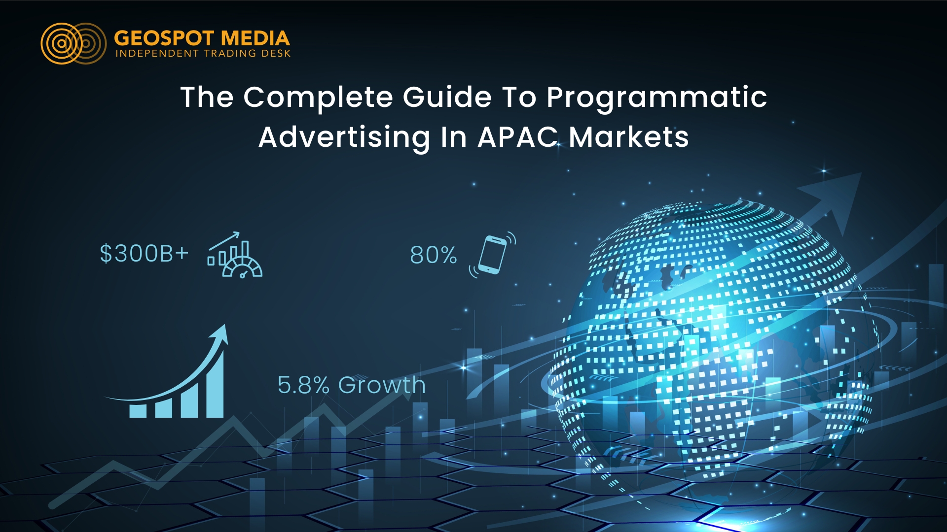 GeoSpot Media graphic illustrating programmatic advertising trends and insights in APAC markets