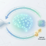 Diagram illustrating a self-tuning bidder architecture for first-price RTB auctions using internal win data for price prediction